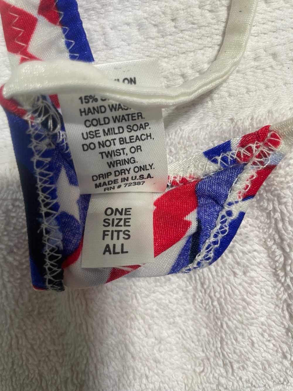 Patriotic Red, White & Blue Women's Thong Bikini - Picture 4 of 4